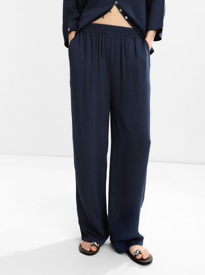 Loose-Fitting Trousers With Elastic Waistband