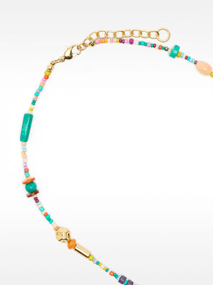 Multicolour Long Necklace With Stones