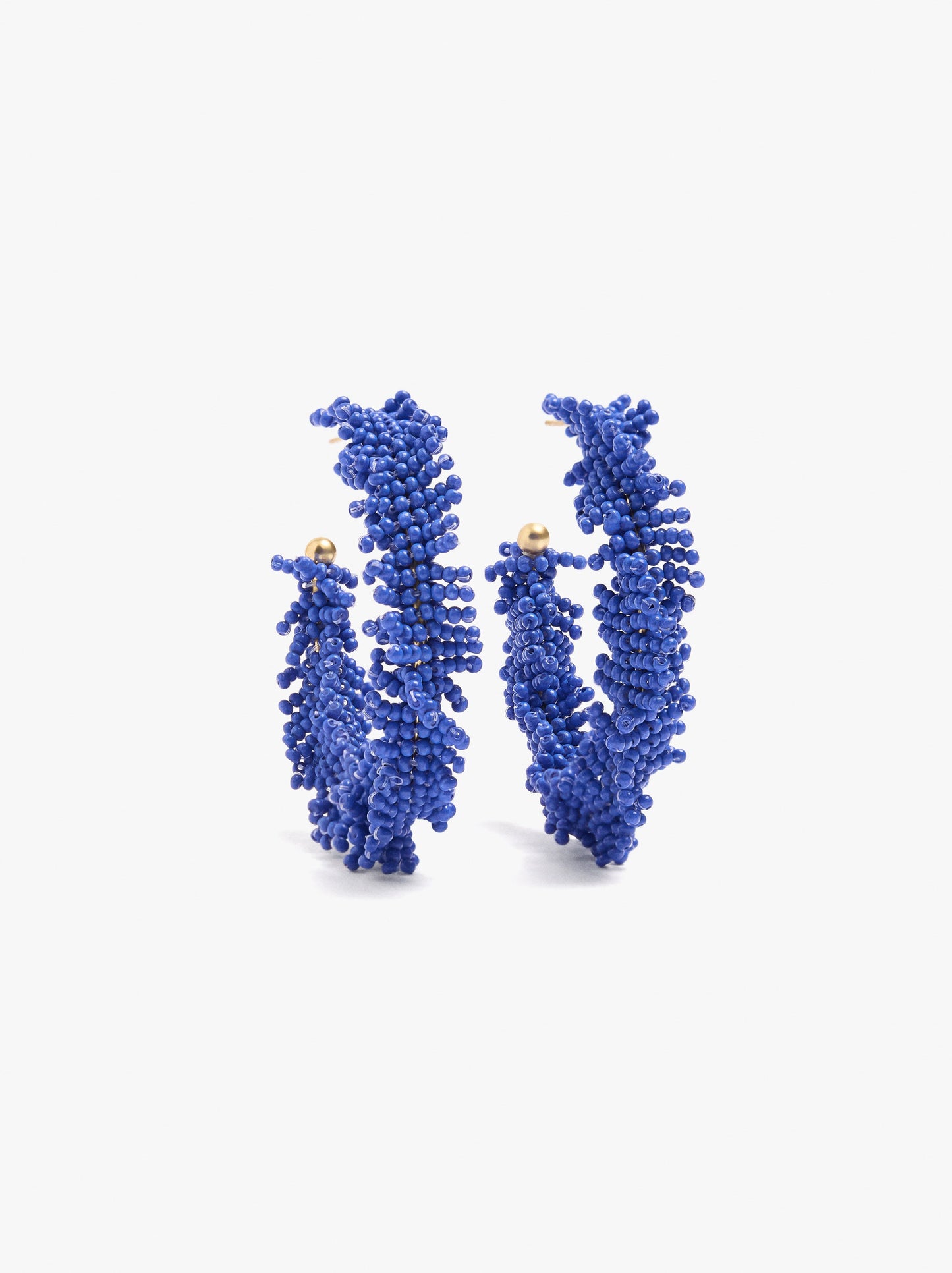Open Hoop Earrings With Beads