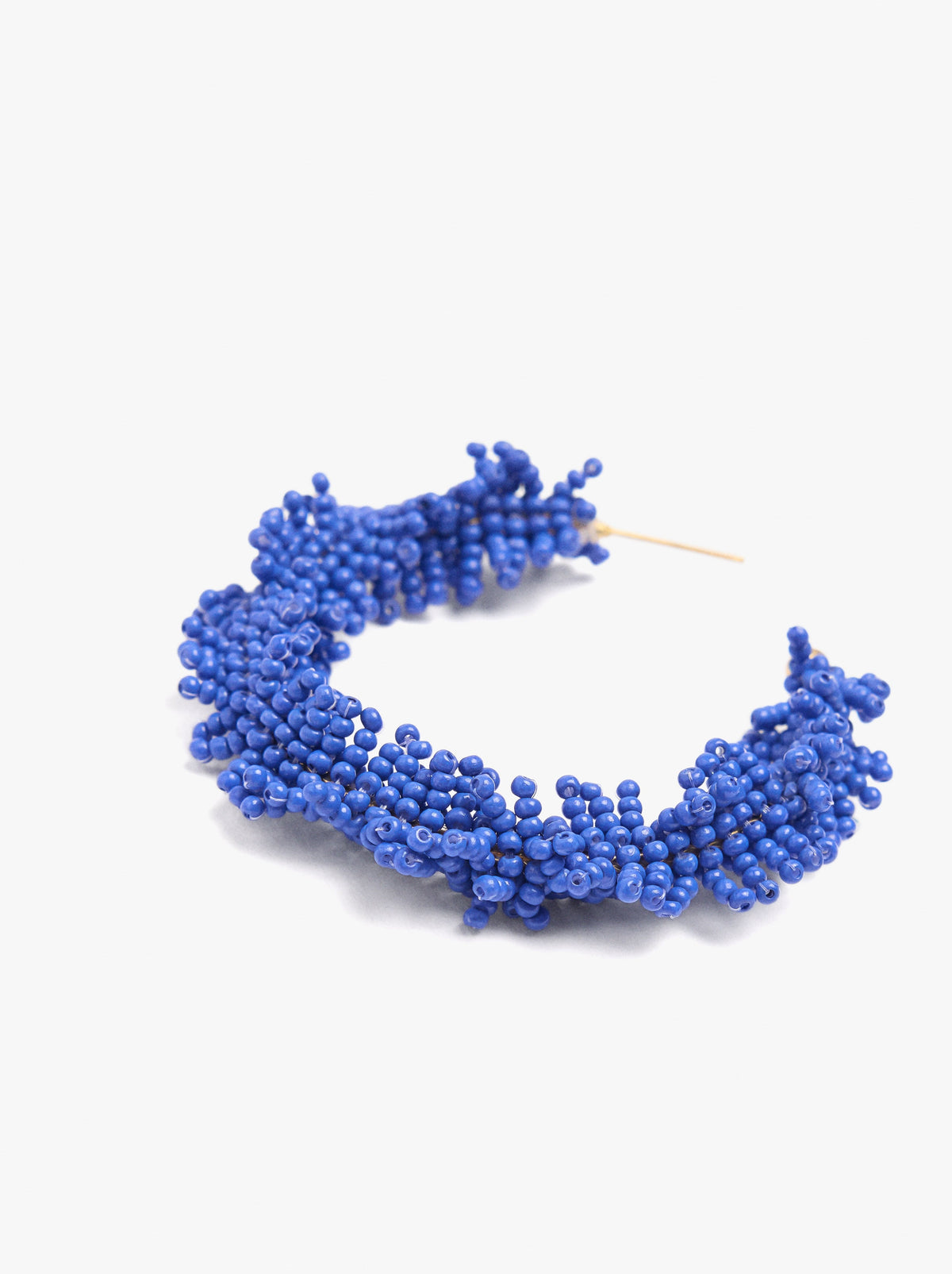 Open Hoop Earrings With Beads