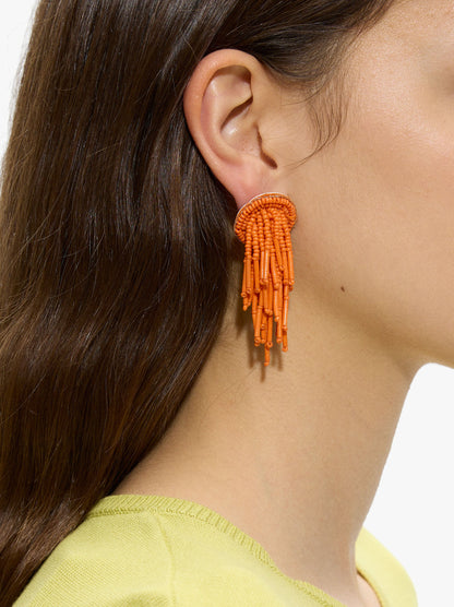 Asymmetric Earrings With Beads