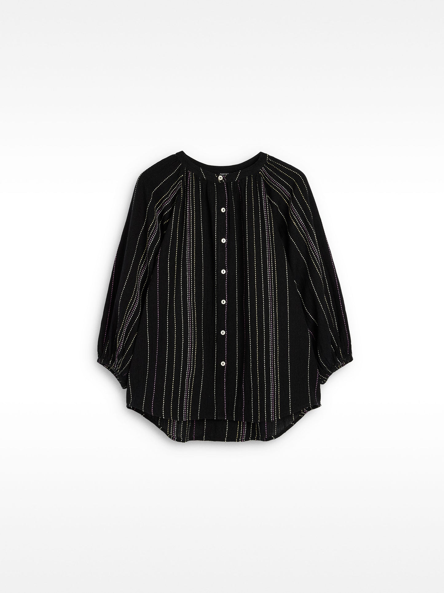 Multicolour Topstitch Shirt 100% Cotton