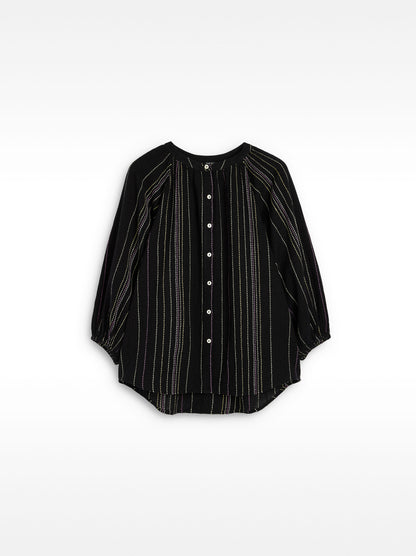 Multicolour Topstitch Shirt 100% Cotton