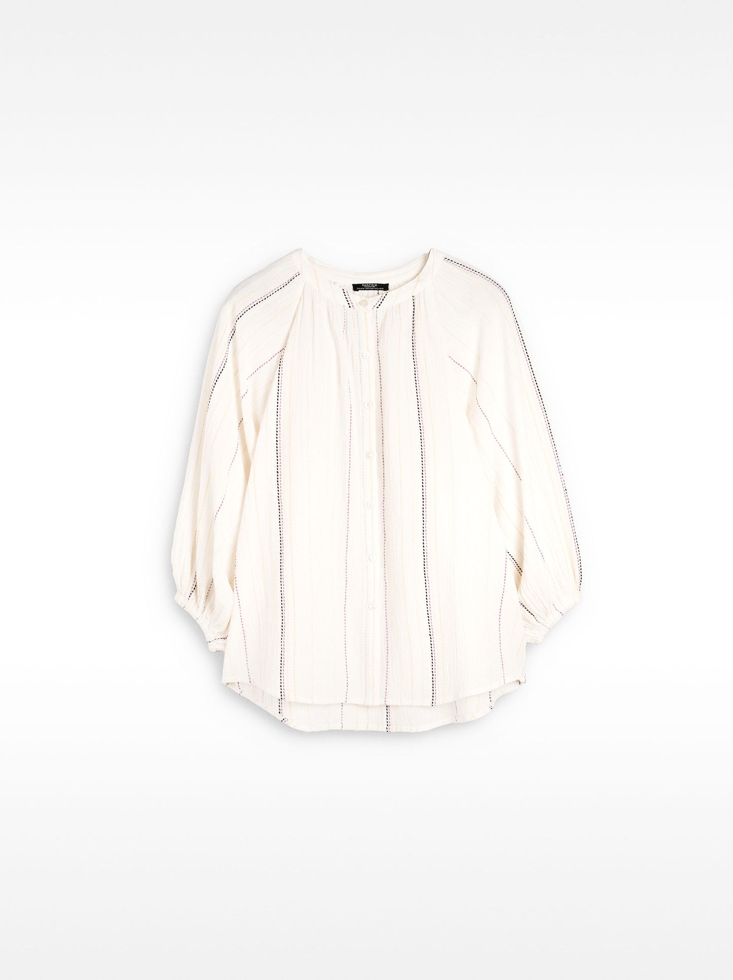 Multicolour Topstitch Shirt 100% Cotton