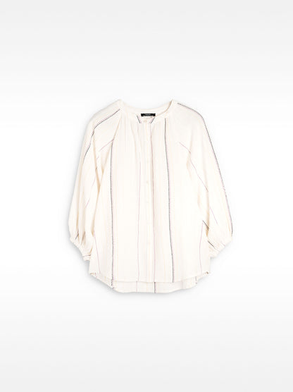 Multicolour Topstitch Shirt 100% Cotton