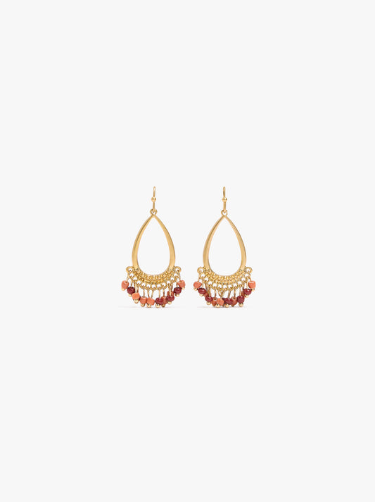 Drop Earrings With Beads