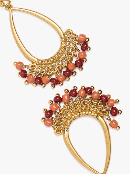 Drop Earrings With Beads