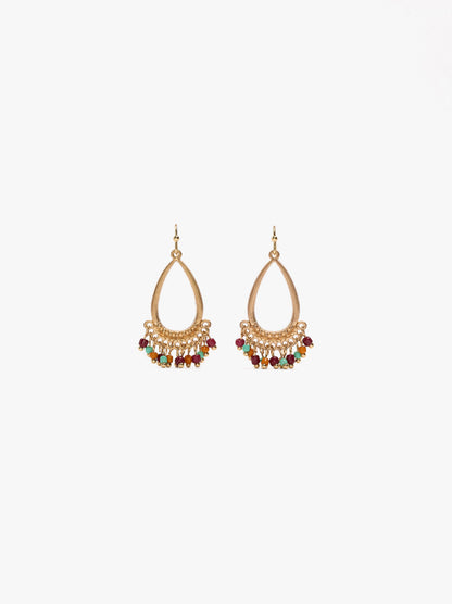 Drop Earrings With Beads