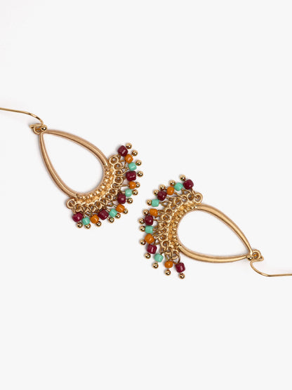 Drop Earrings With Beads