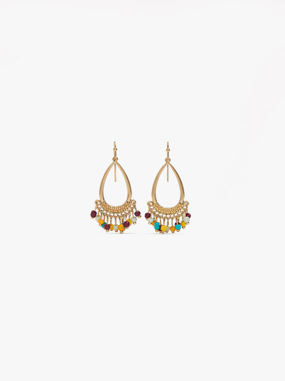 Drop Earrings With Beads