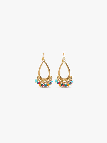 Drop Earrings With Beads