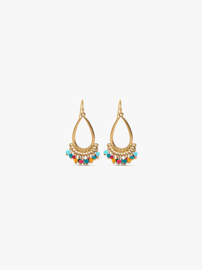 Drop Earrings With Beads