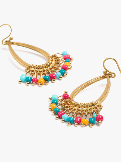 Drop Earrings With Beads