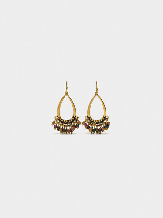 Drop Earrings With Beads
