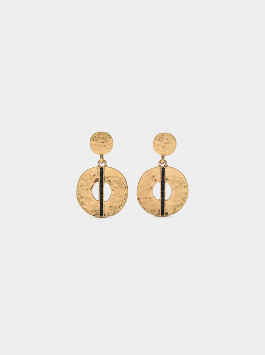 Hoop Earrings With Central Line