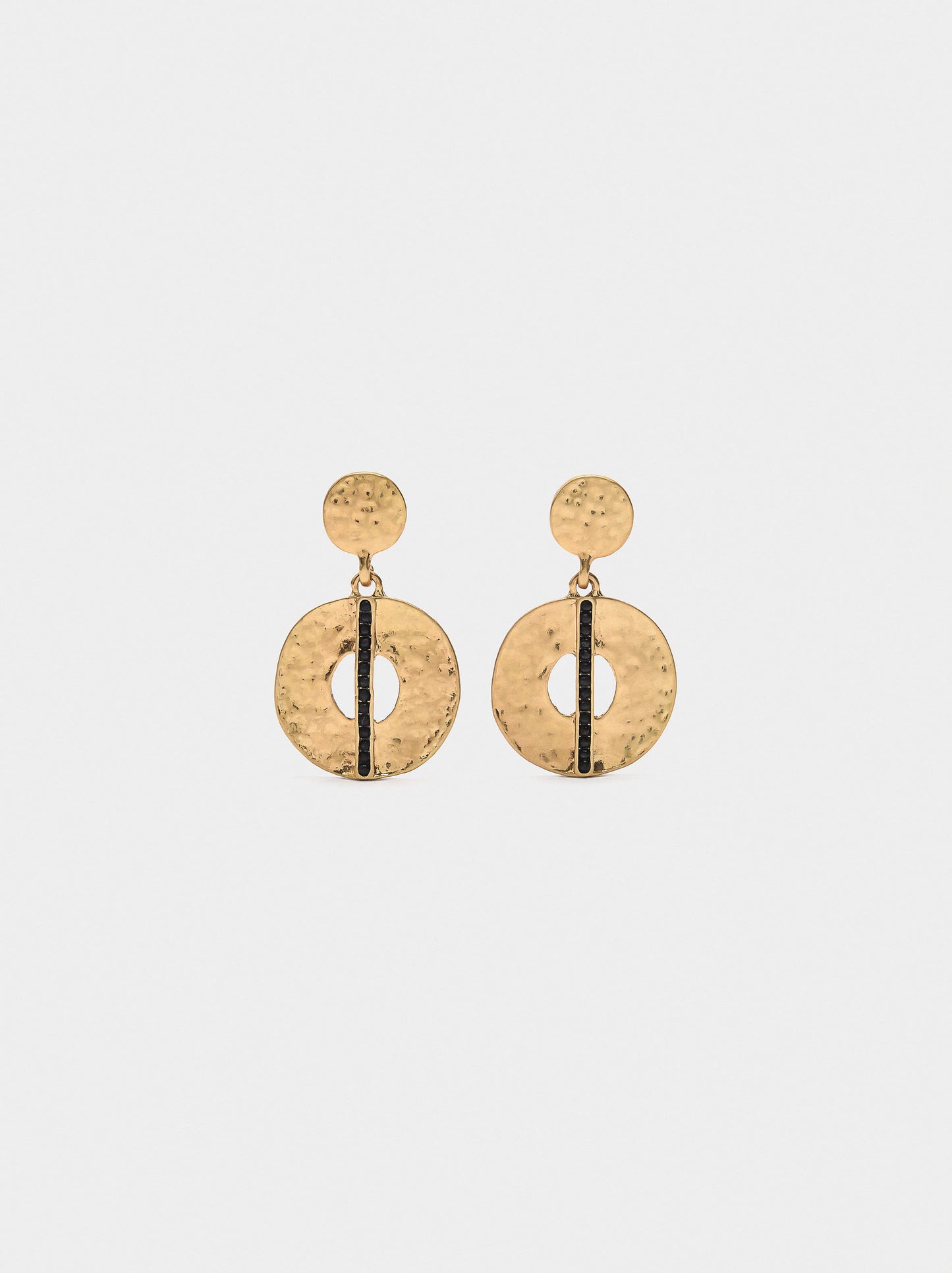 Hoop Earrings With Central Line