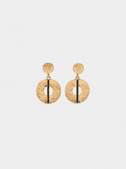 Hoop Earrings With Central Line