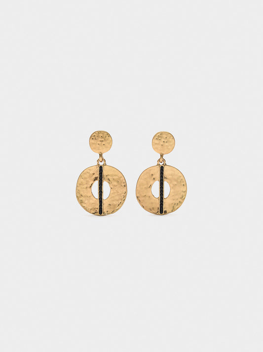 Hoop Earrings With Central Line