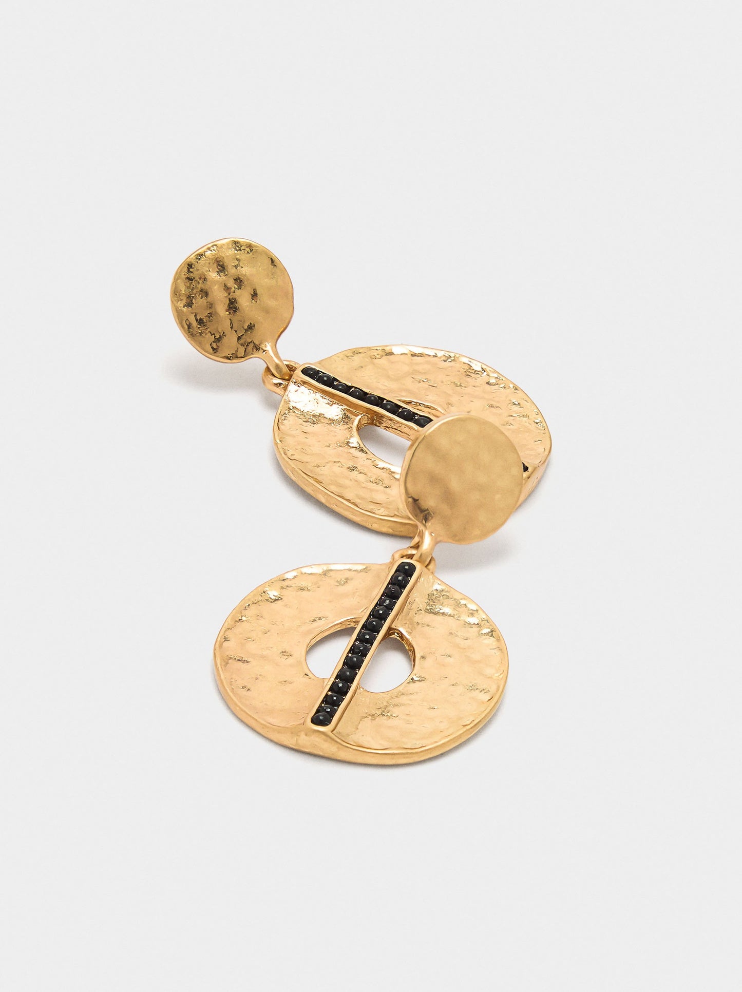 Hoop Earrings With Central Line