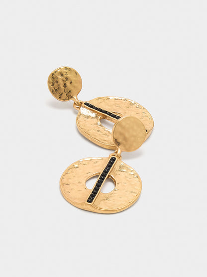 Hoop Earrings With Central Line