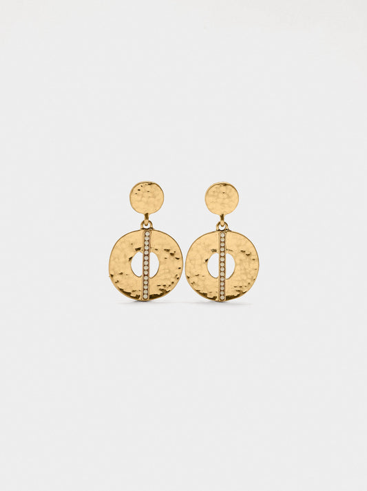 Hoop Earrings With Central Line