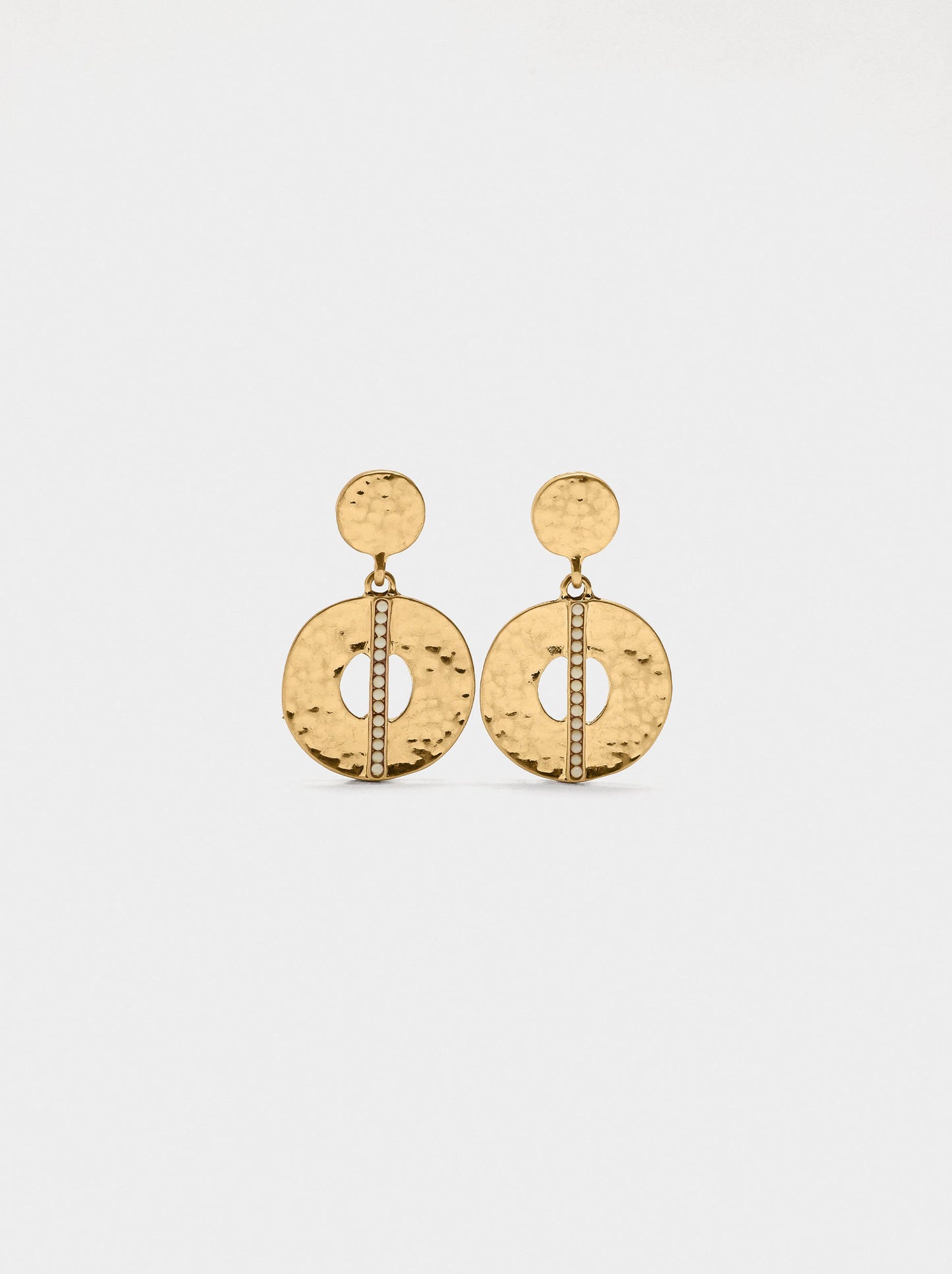 Hoop Earrings With Central Line
