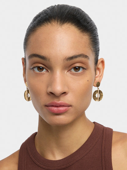 Hoop Earrings With Central Line