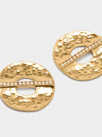 Hoop Earrings With Central Line