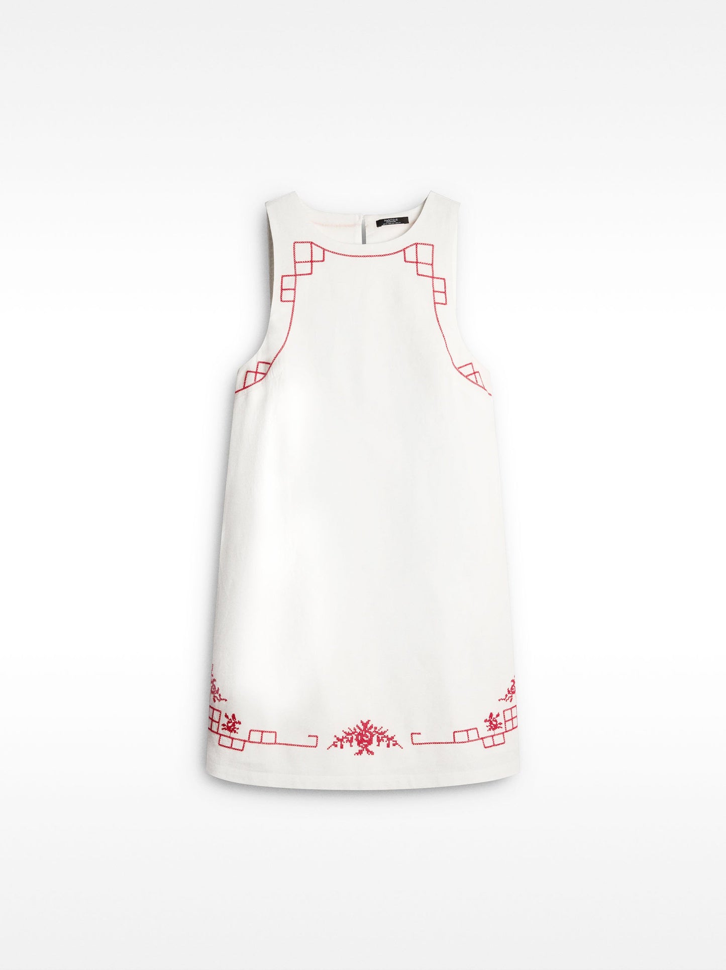 Short Dress With Embroidery