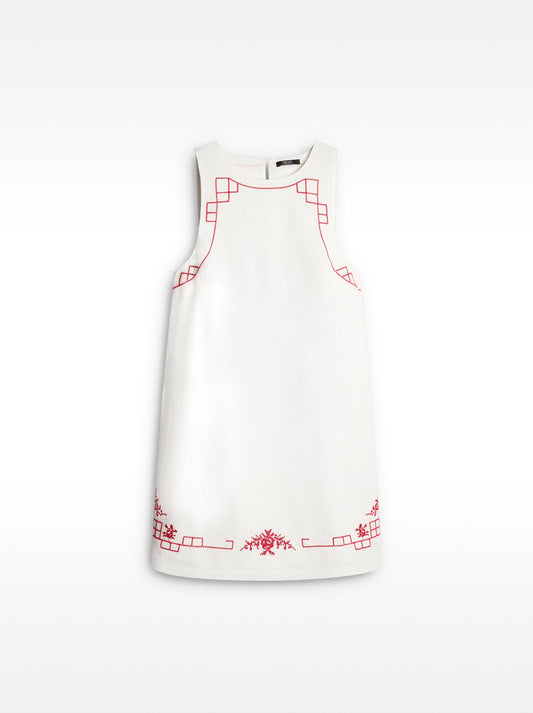 Short Dress With Embroidery