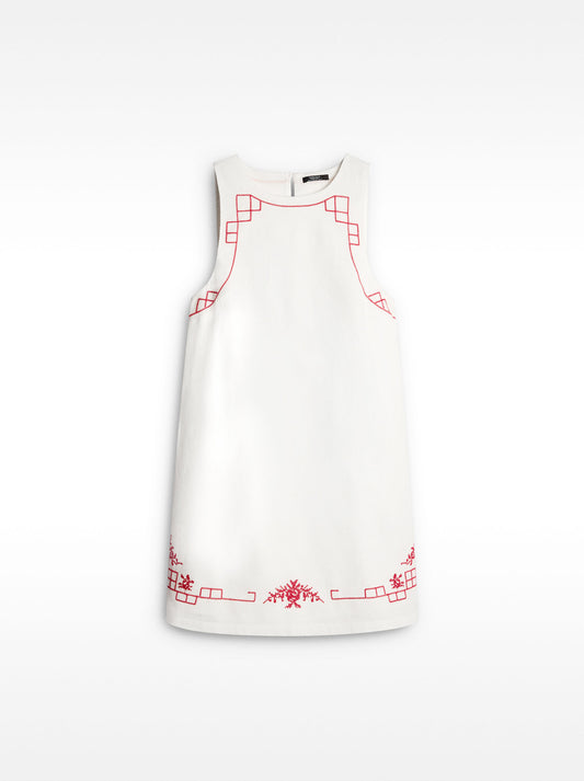 Short Dress With Embroidery