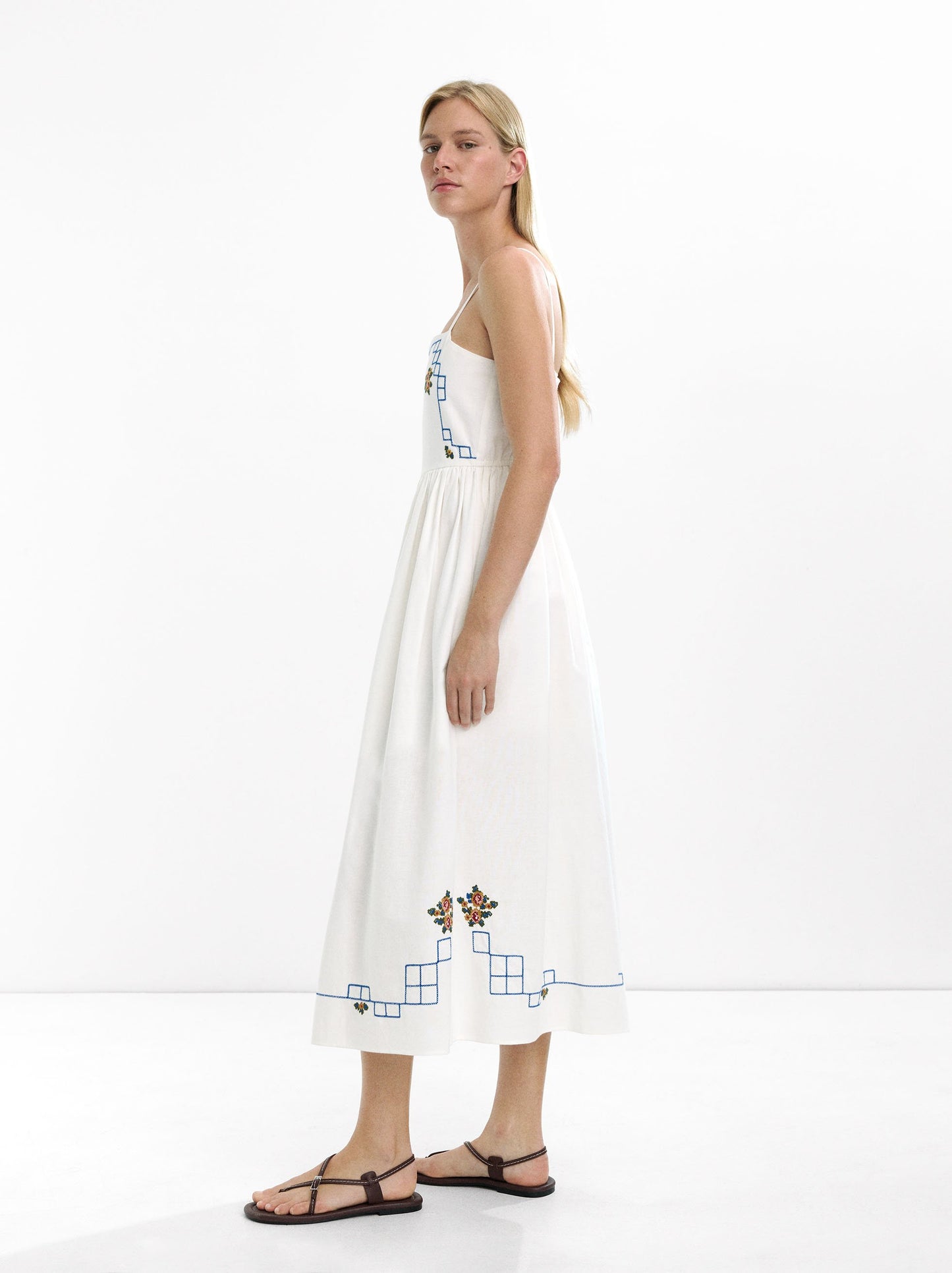 Long Dress With Embroidery