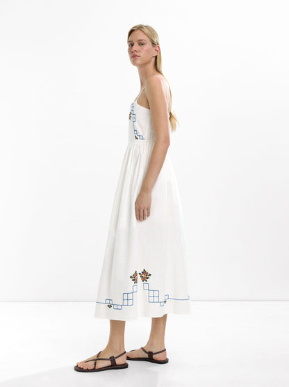 Long Dress With Embroidery