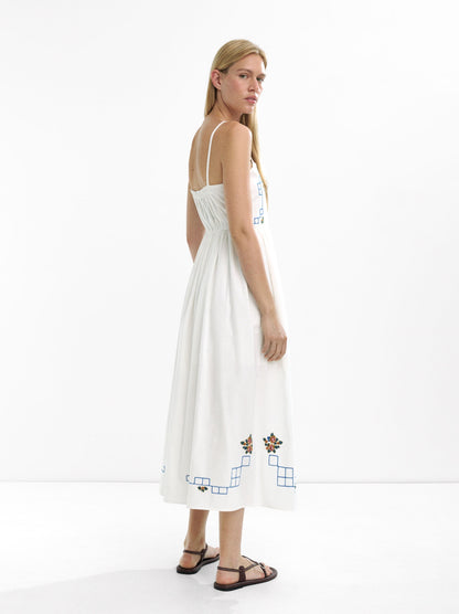 Long Dress With Embroidery