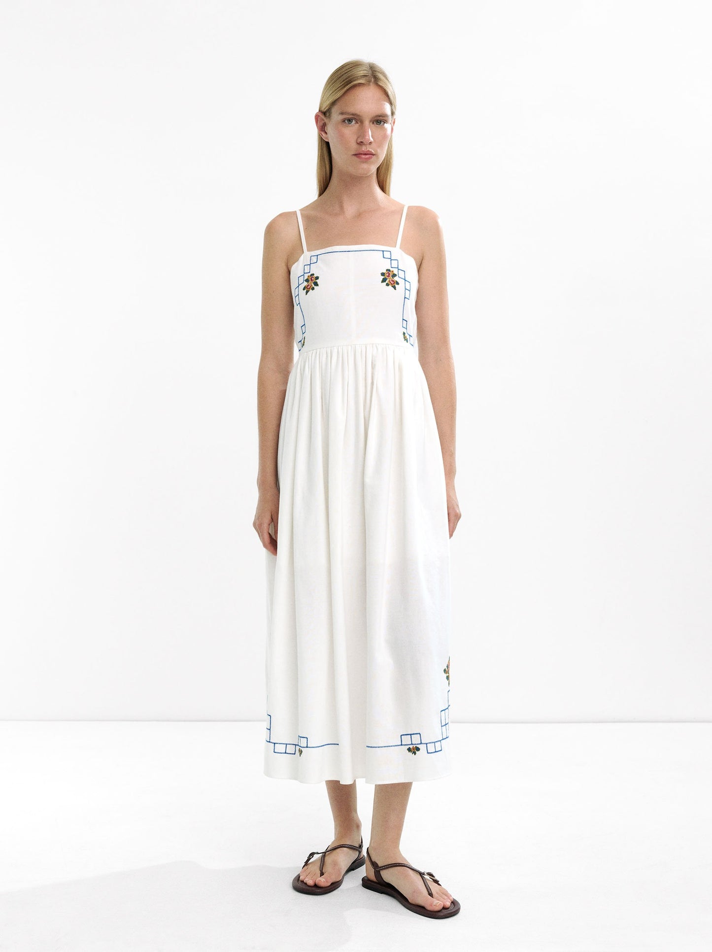 Long Dress With Embroidery