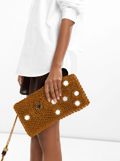 Mesh Handbag With Mirror Effect