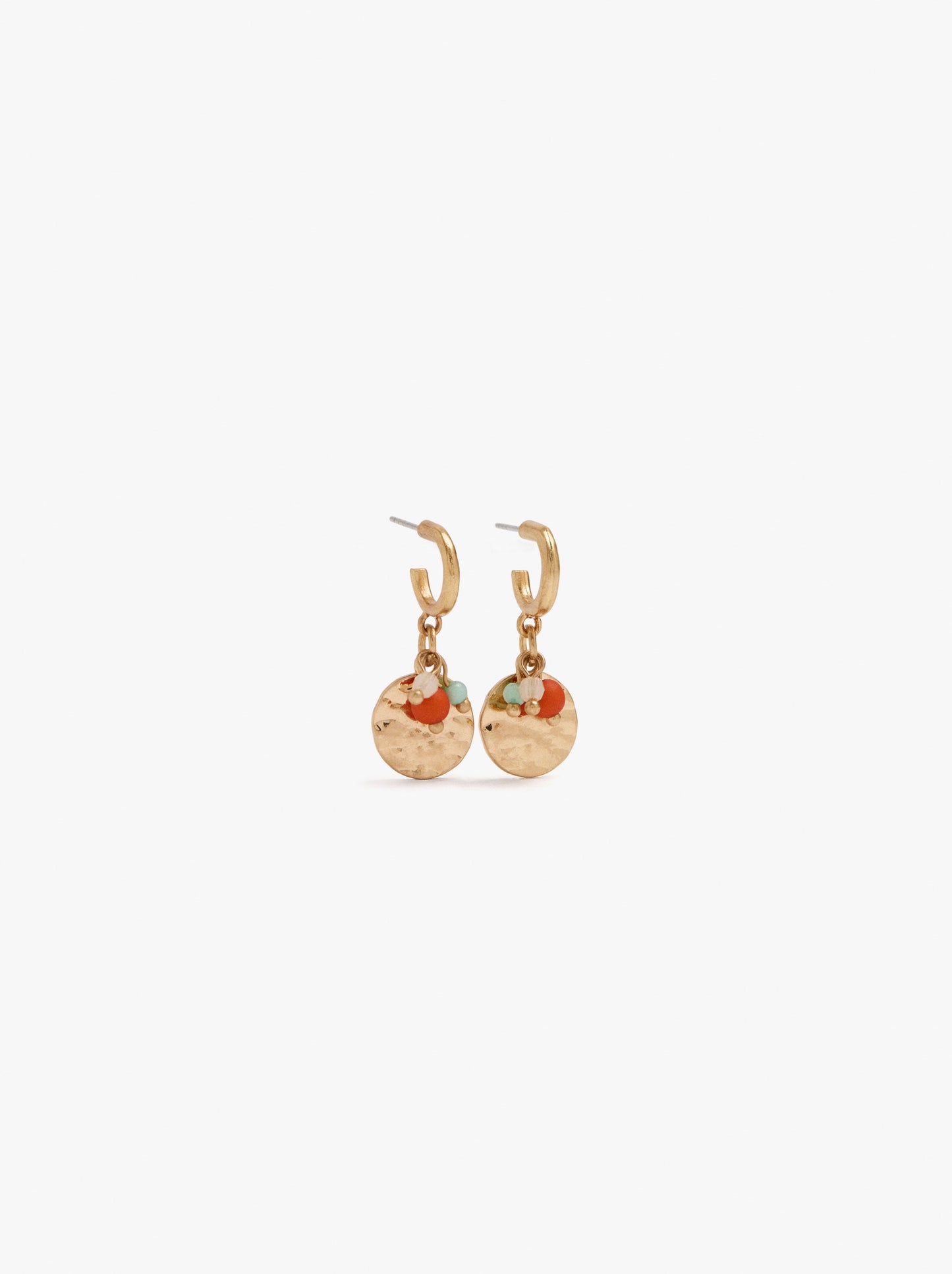 Hoop Earrings With Glass Beads