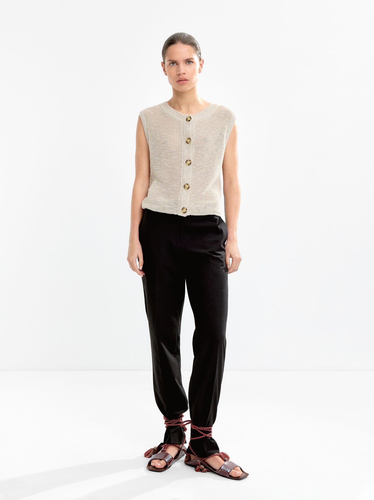 Knit Vest With Buttons