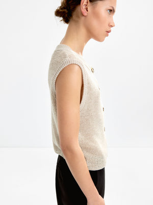 Knit Vest With Buttons