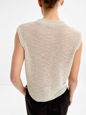 Knit Vest With Buttons