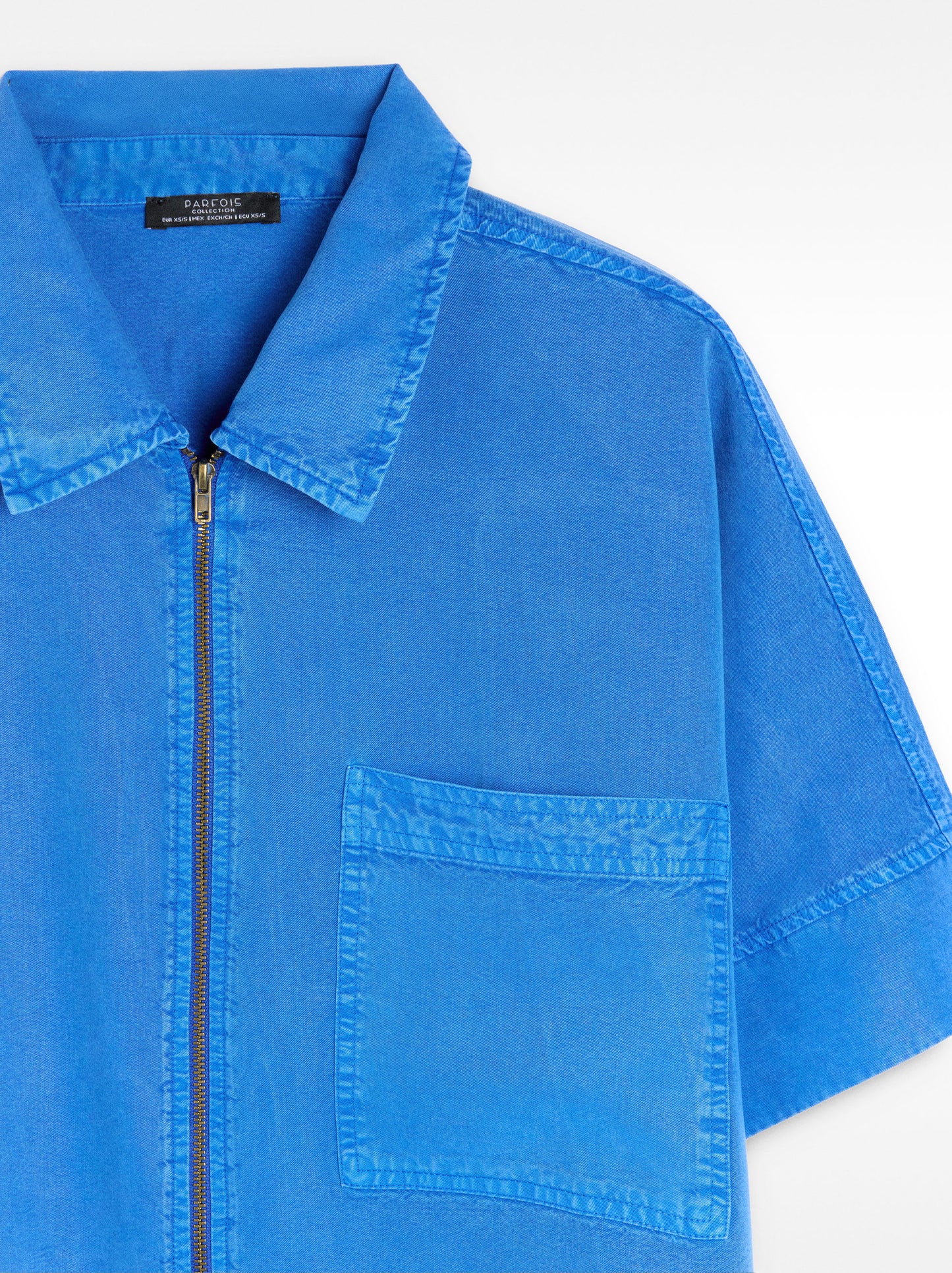 Shirt With Zip Fastening And Pocket