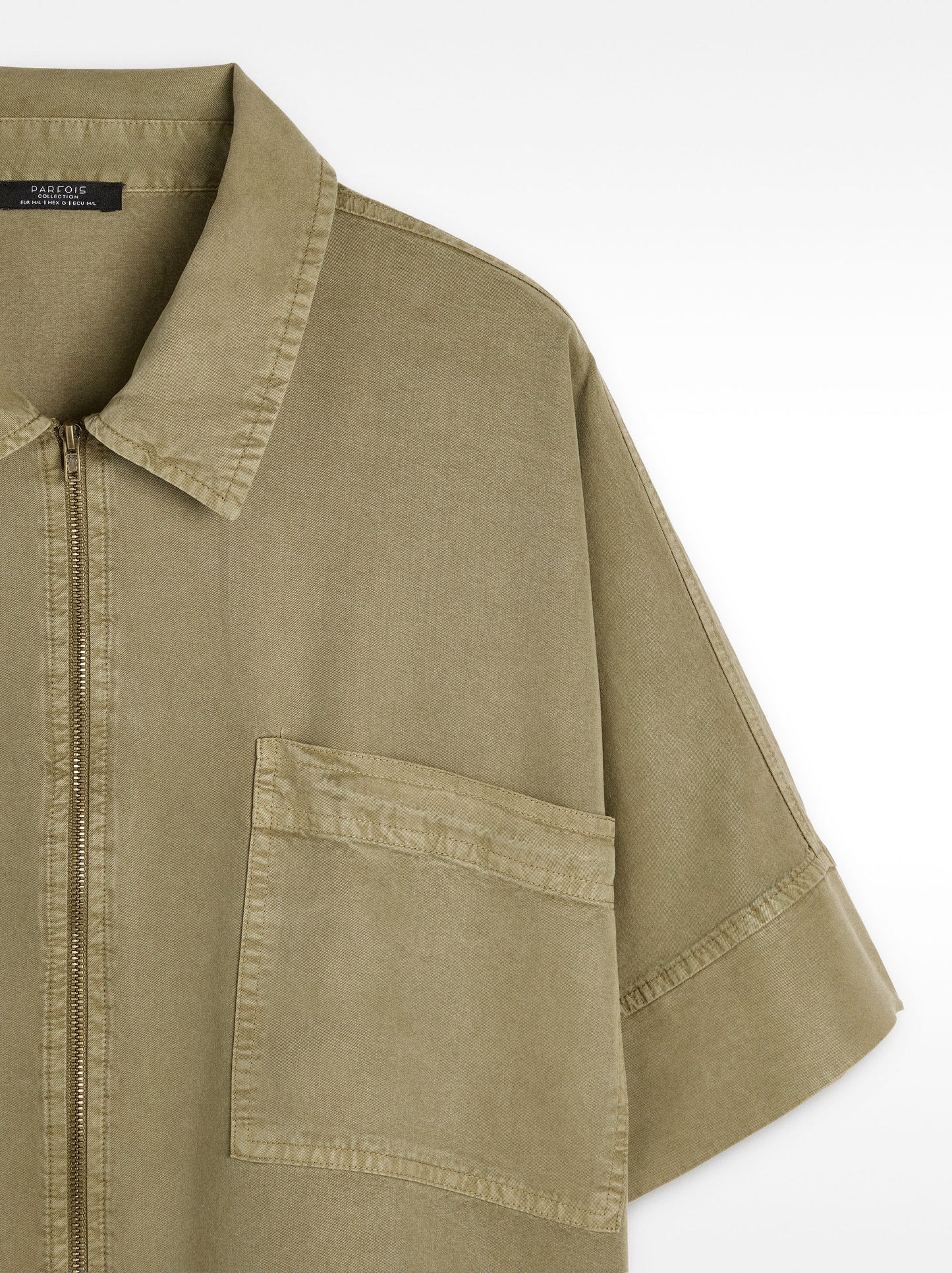 Shirt With Zip Fastening And Pocket