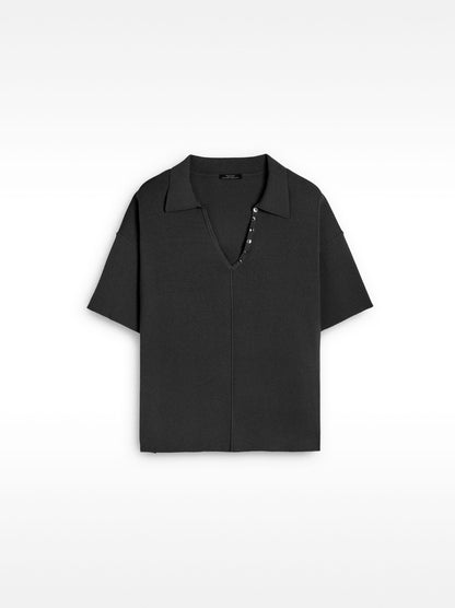 Knit Sweater With Polo Collar