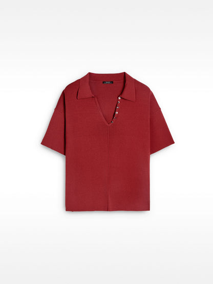 Knit Sweater With Polo Collar