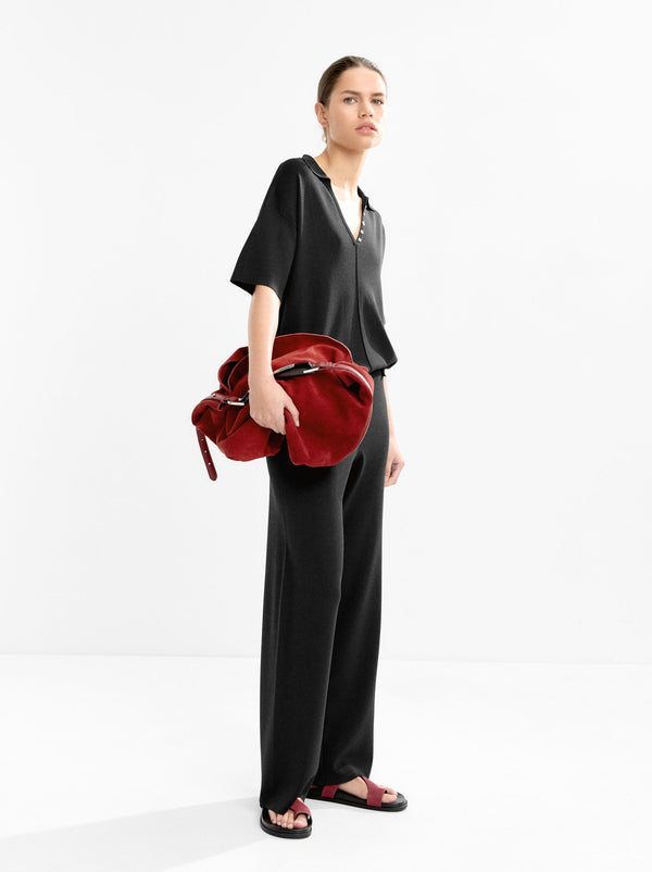 Elastic Waist Knit Trousers