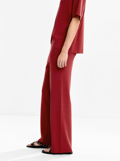 Elastic Waist Knit Trousers