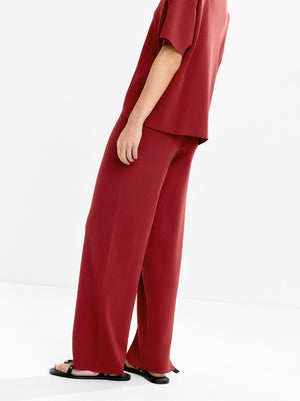 Elastic Waist Knit Trousers