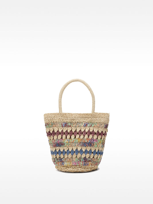 Handbag With Crossbody Strap Straw Effect