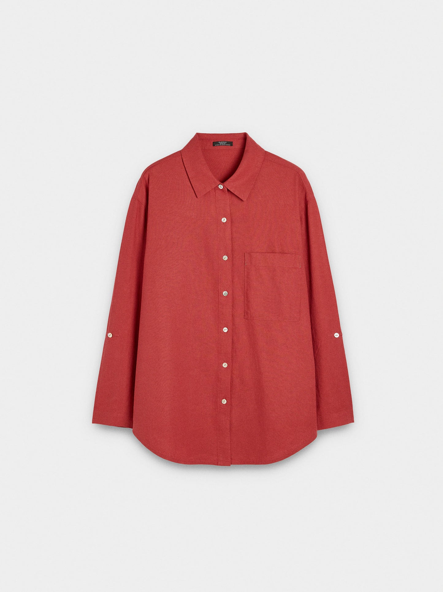 Linen-Blend Shirt With Pocket