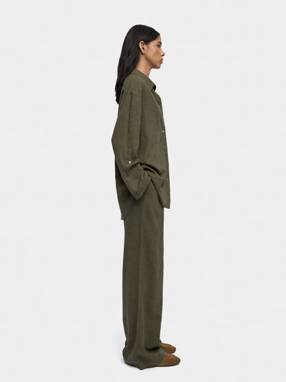 Linen-Blend Shirt With Pocket